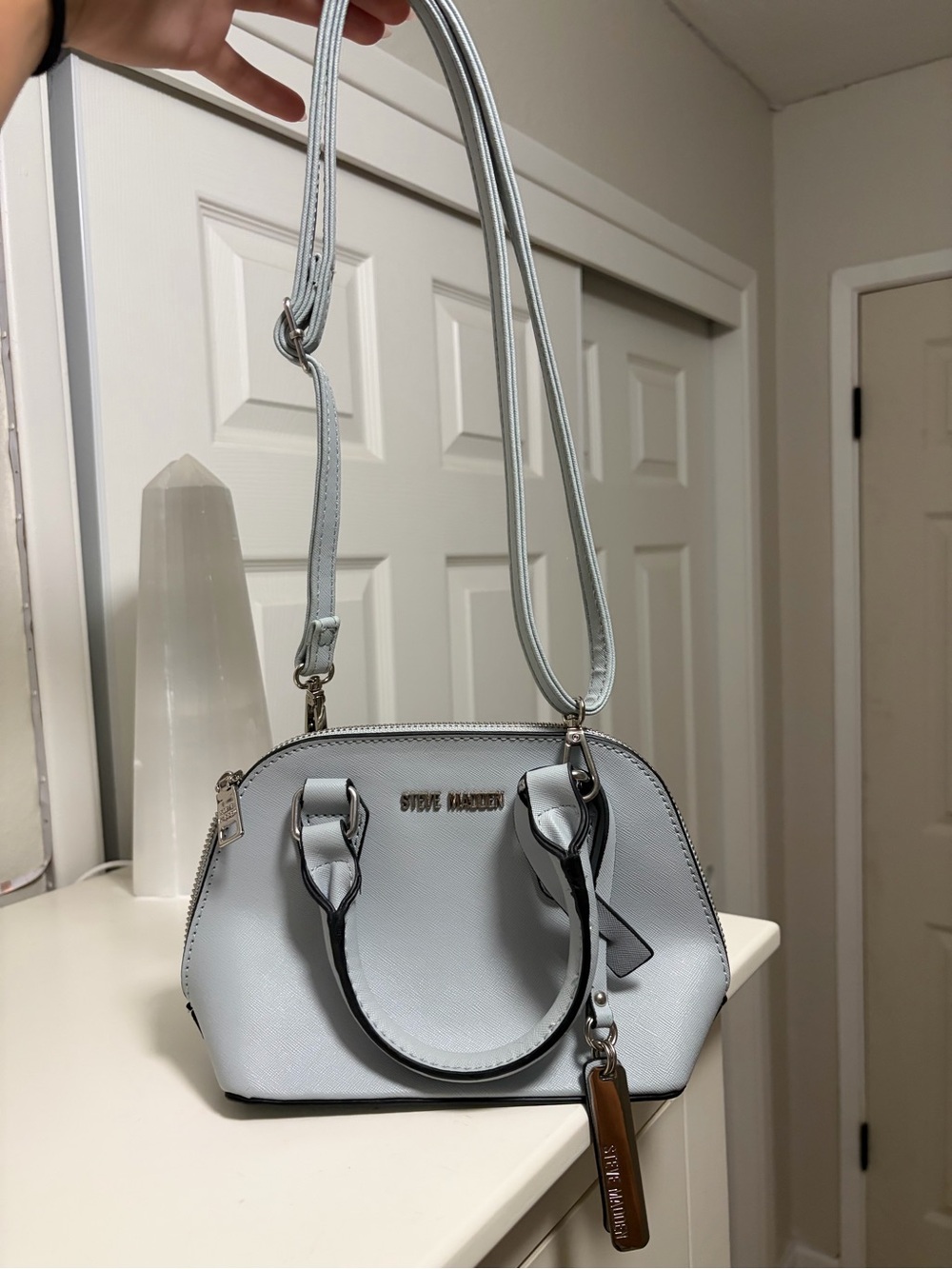 Steve Madden Baby Blue Dome Satchel Bag